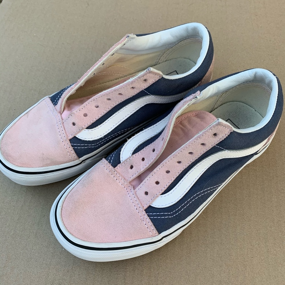 Vans Women 5 1/2 old school pink and denim blue